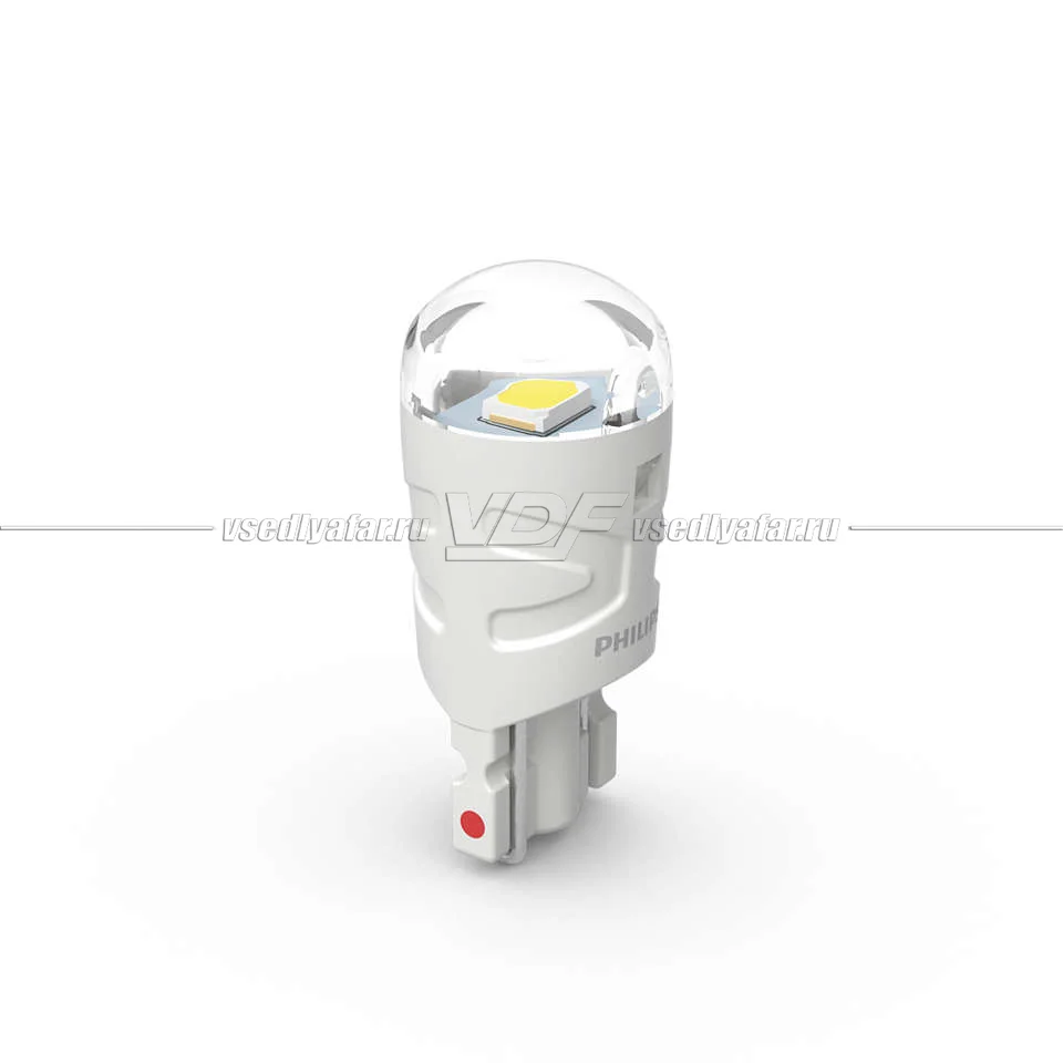 Светодиодные лампы PHILIPS T10 W5W 12V-0,74W W2,1x9,5d Ultinon Pro3100 LED 6500K, 2шт, 11961CU31B2