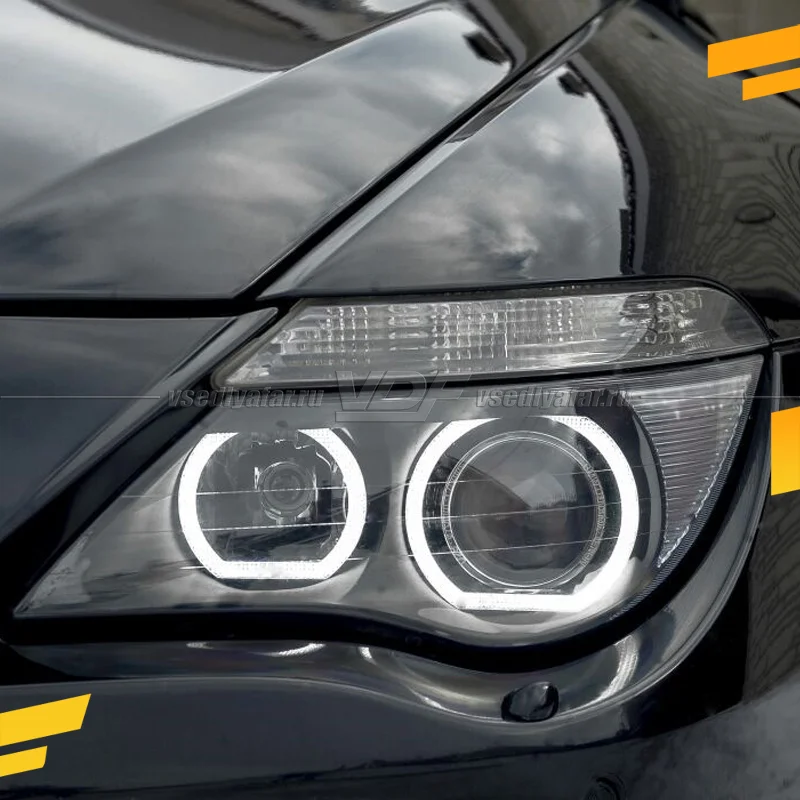 Светодиодные Ангельские глазки BMW 6 E63 2003-2007 "F-Style" Цвет: Белый
