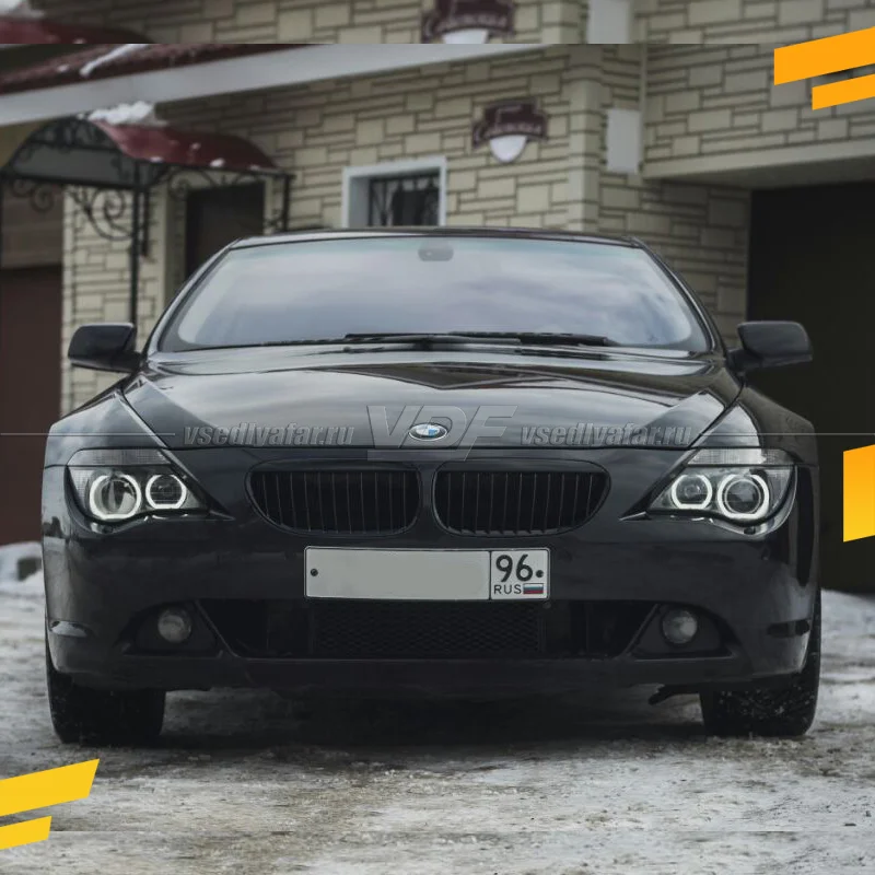 Светодиодные Ангельские глазки BMW 6 E63 2003-2007 "F-Style" Цвет: Белый