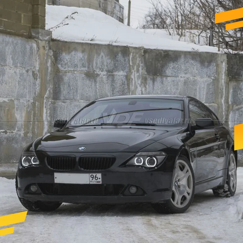 Светодиодные Ангельские глазки BMW 6 E63 2003-2007 "F-Style" Цвет: Белый