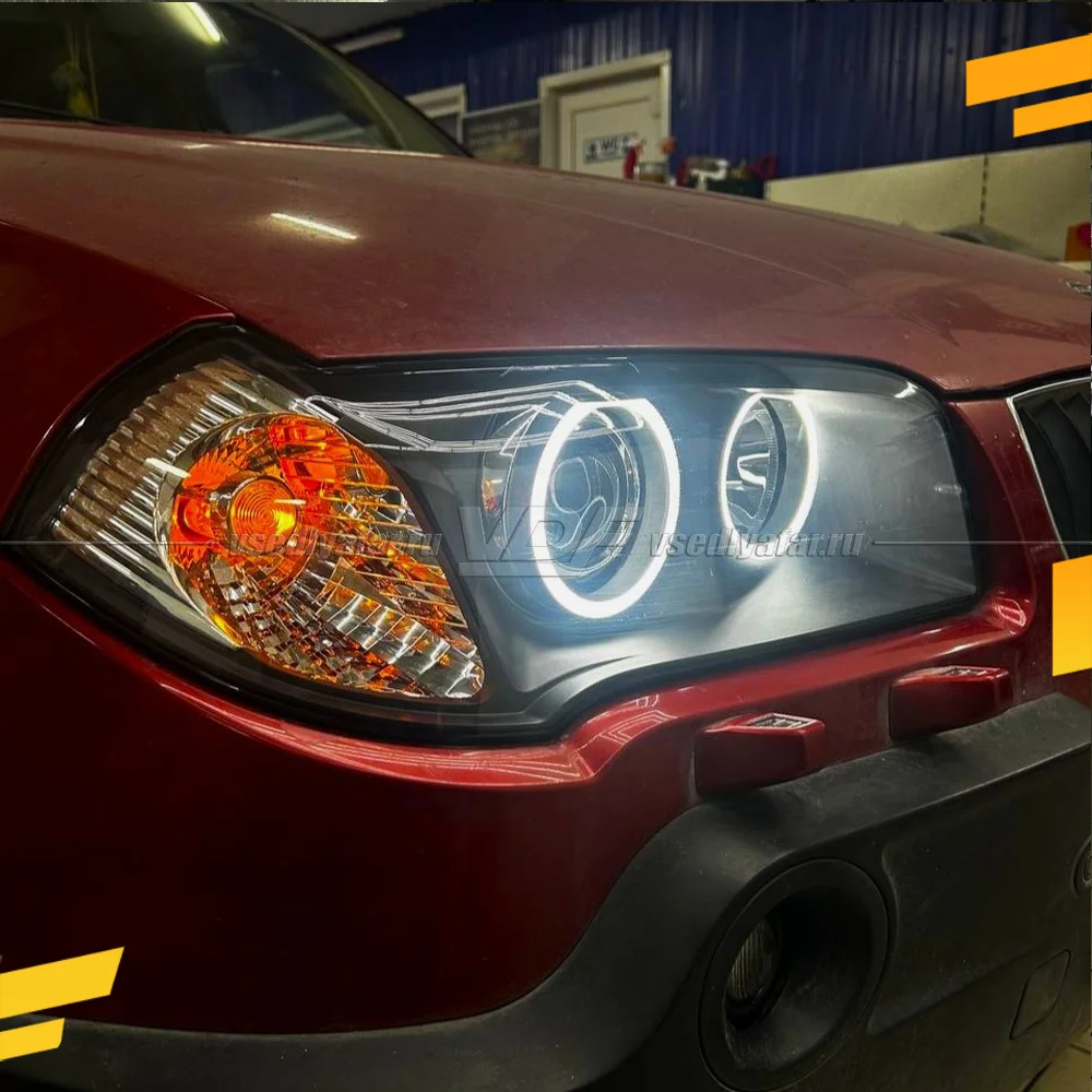 Светодиодные Ангельские глазки BMW X3 E83 2003-2006 Линзы Цвет: Белый