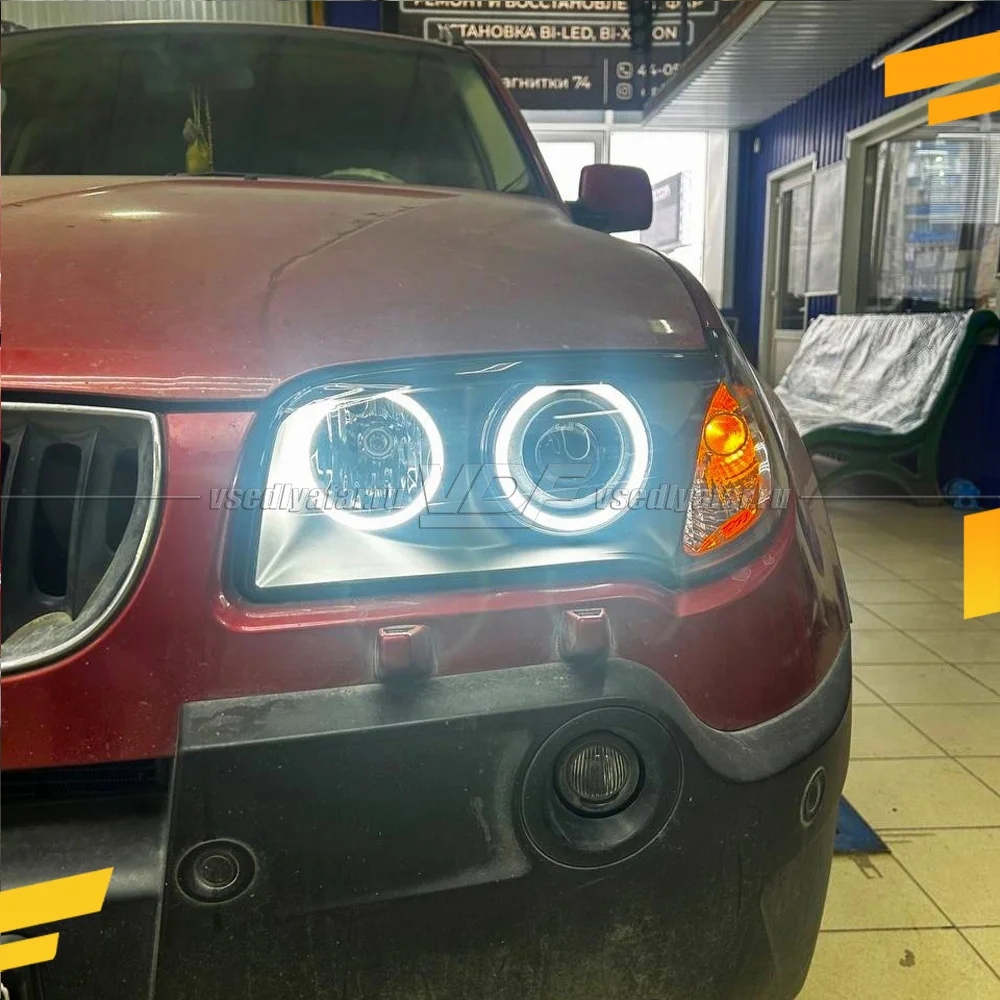 Светодиодные Ангельские глазки BMW X3 E83 2003-2006 Линзы Цвет: Белый
