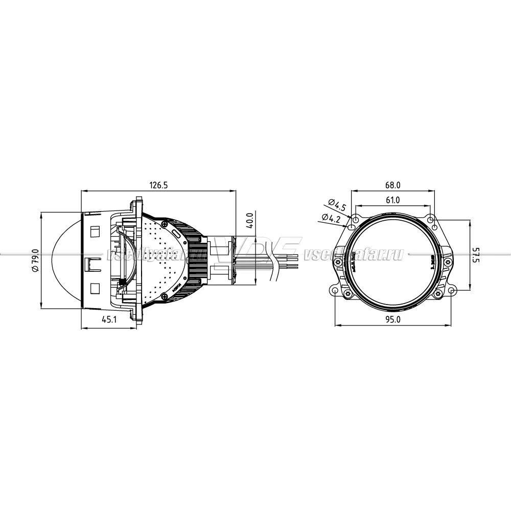 Светодиодные линзы MTF Light Digital Lighting 3 3000-7000K Bi-Led (комплект 2 шт) DL65K5
