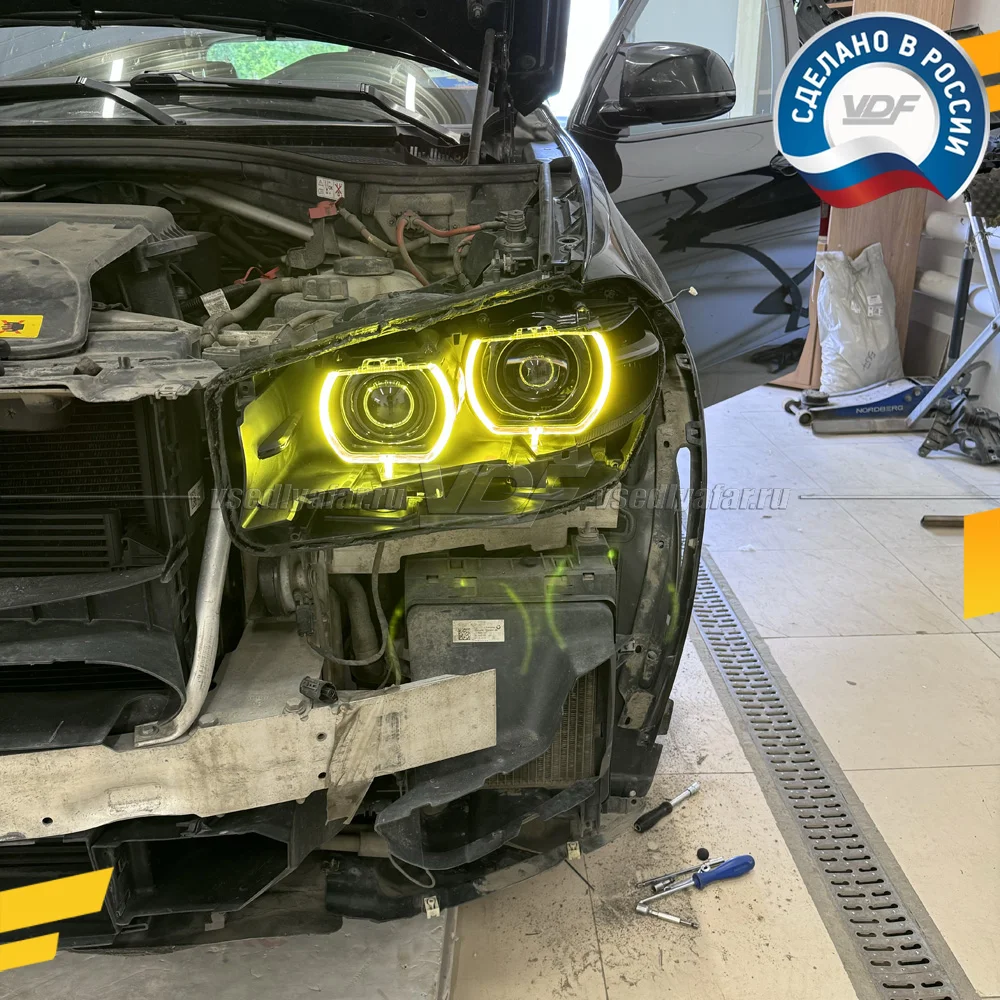 Комплект плат маркера BMW X6 F16 2014-2020 VDF-Light Цвет: Лимонный