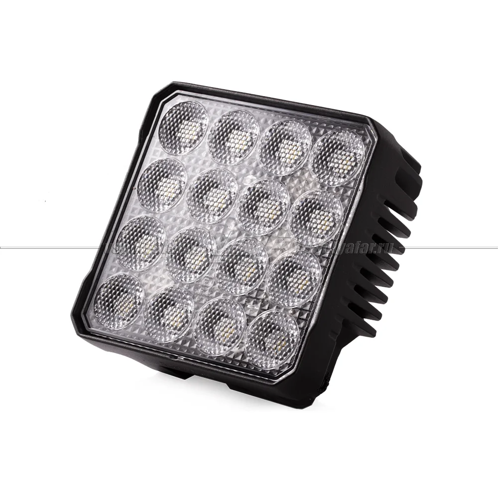 Фонарь светодиодный MTF LIGHT 12/24В, 90Вт, 7400лм, 5500К, квадратный, 1 шт., PL95K6S