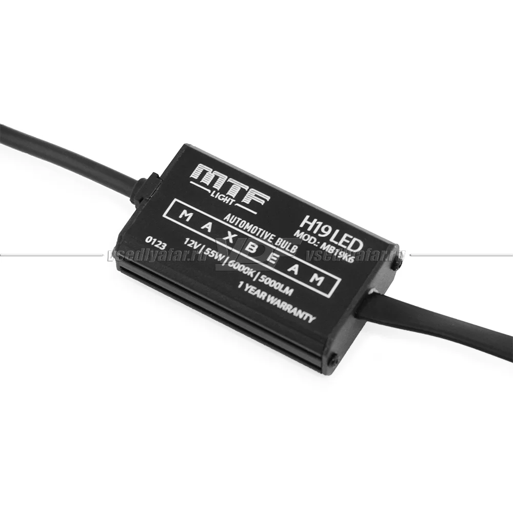 Светодиодные лампы MTF Light MaxBeam H19 6000K 12V, 55W, 2шт, MB19K6
