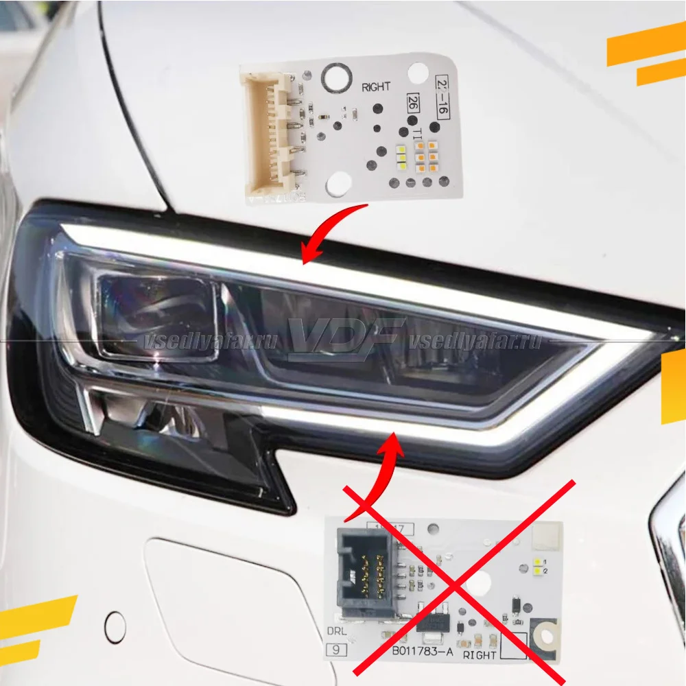 Маркер светодиодной Ресницы Audi A3 8V 2016-2020 LED Левый Верхний