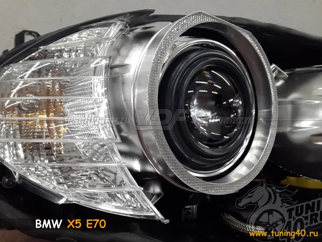 Светодиодные Ангельские глазки BMW X5 E70 2006-2010 Цвет: Белый