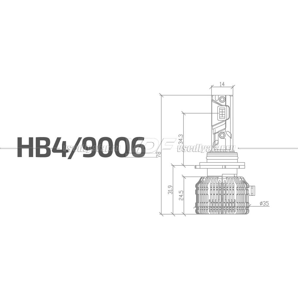 Светодиодные лампы MTF Light Cyber Light Pro HB4 6000K 12V, 65W, 2шт,  CPB4K6
