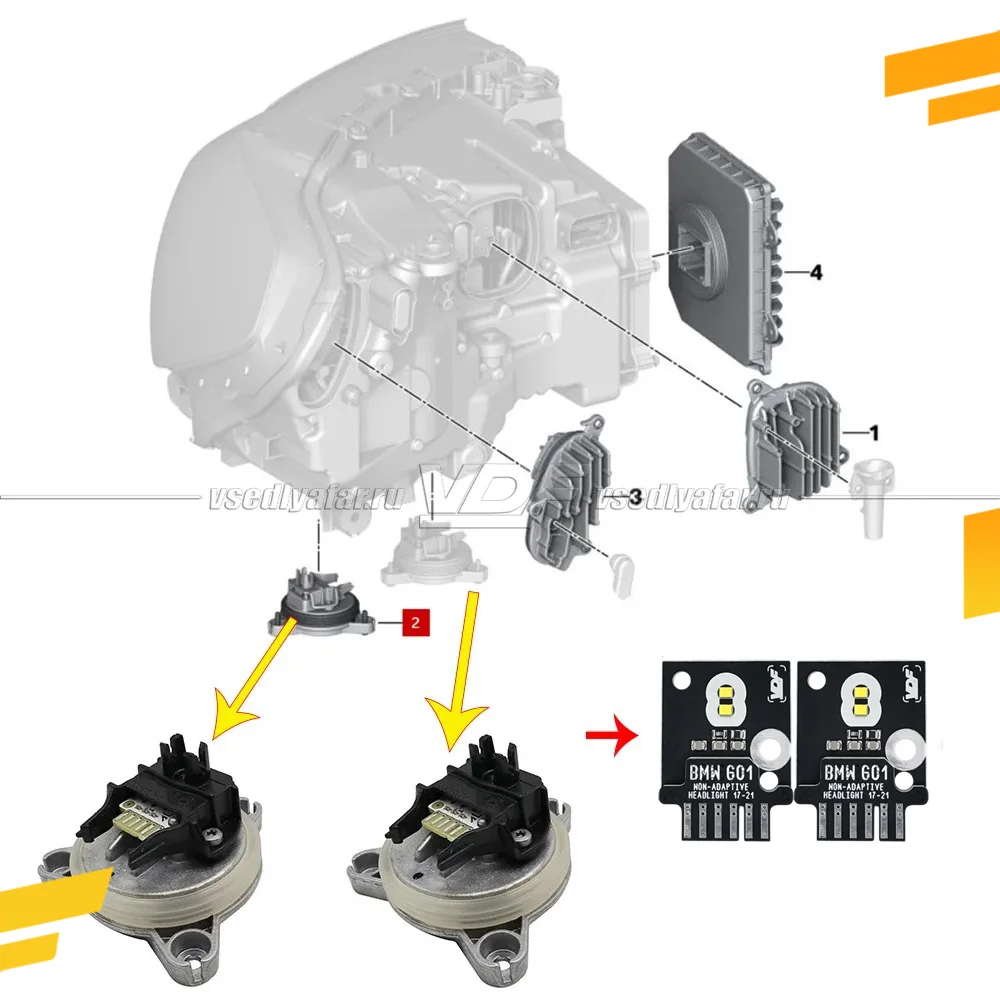 Комплект плат маркера BMW X3 G01 2017-2021 LED Цвет: Белый