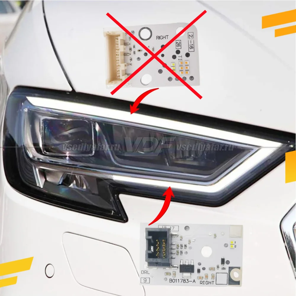 Плата маркера светодиодной Ресницы Audi A3 8V 2016-2020 LED Левая Нижняя