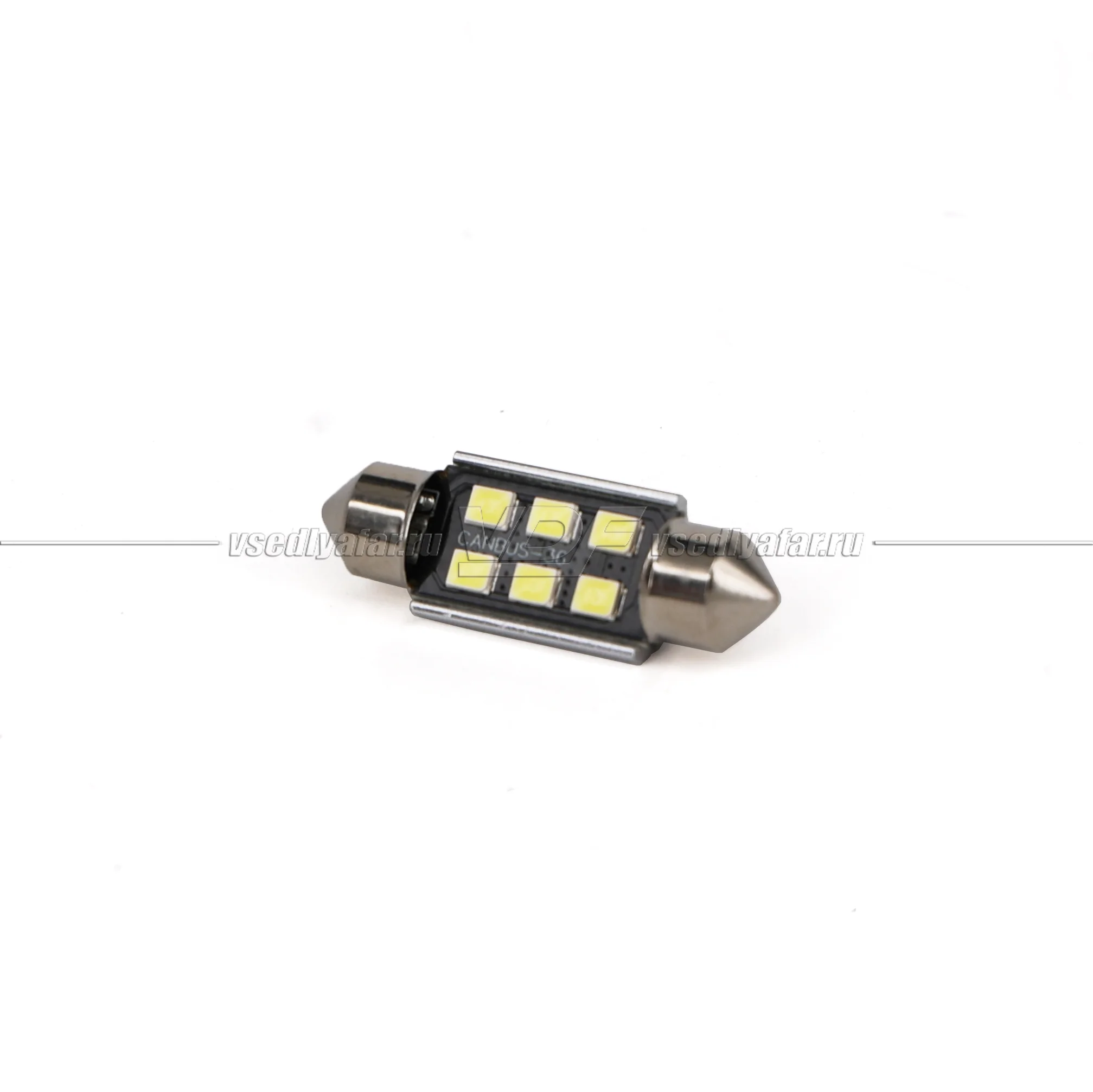 Светодиодная лампа SJ-6SMD C5W 36мм с Обманкой
