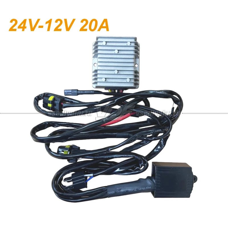 Биксеноновая проводка H4 24V-12V Inverter 20A с преобразователем напряжения.