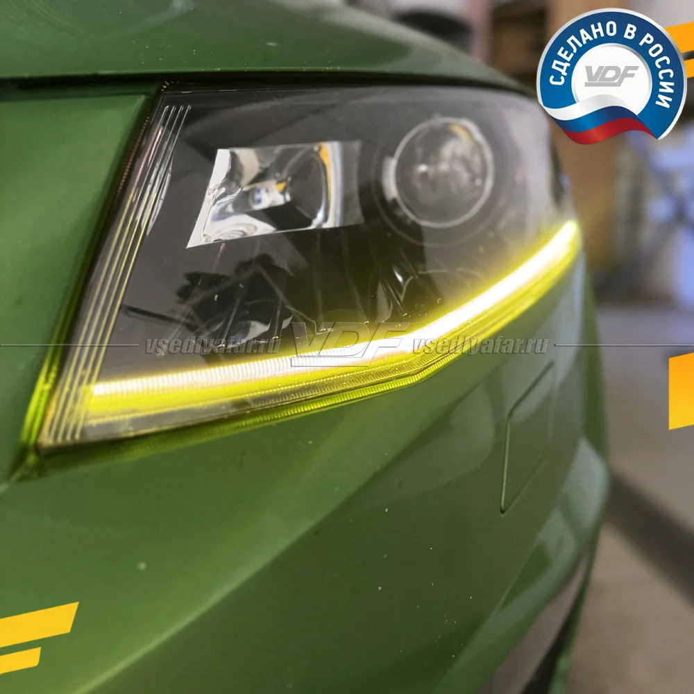 Комплект плат маркера Skoda Octavia A7 2012-2017 VDF-Light Цвет: Лимонный
