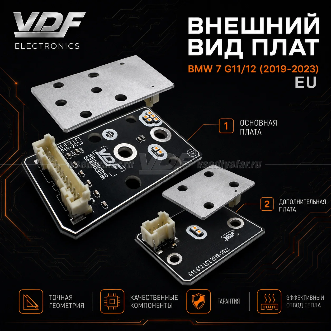 Комплект плат маркера BMW 7 G11/12 2019-2023 EU Цвет: Янтарный