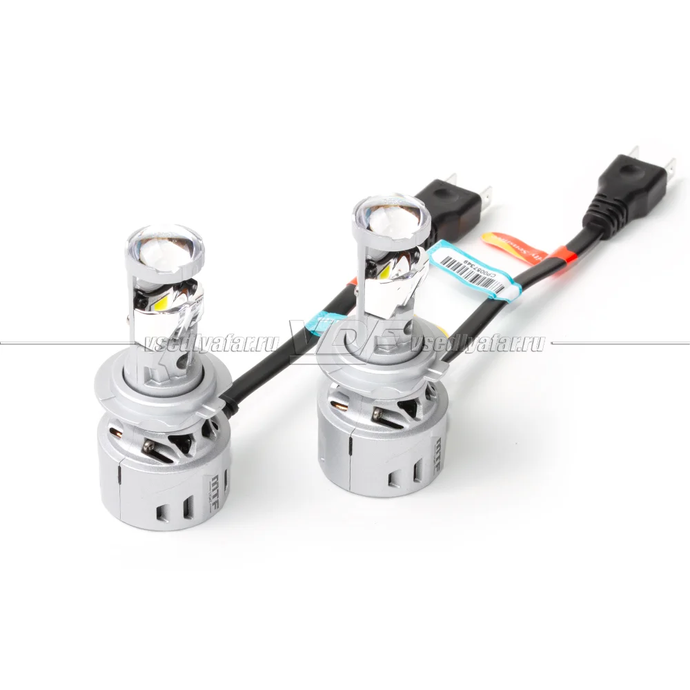 Светодиодные линзы MTF LIGHT MINILENS H7, 12/24V, 55W, 6000K (комплект 2 шт) MLH7K5