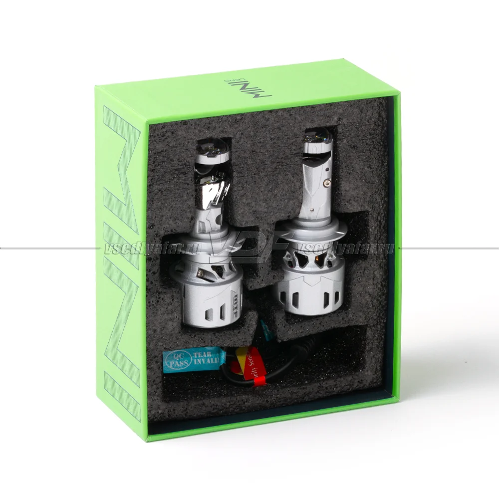 Светодиодные линзы MTF LIGHT MINILENS H7, 12/24V, 55W, 6000K (комплект 2 шт) MLH7K5