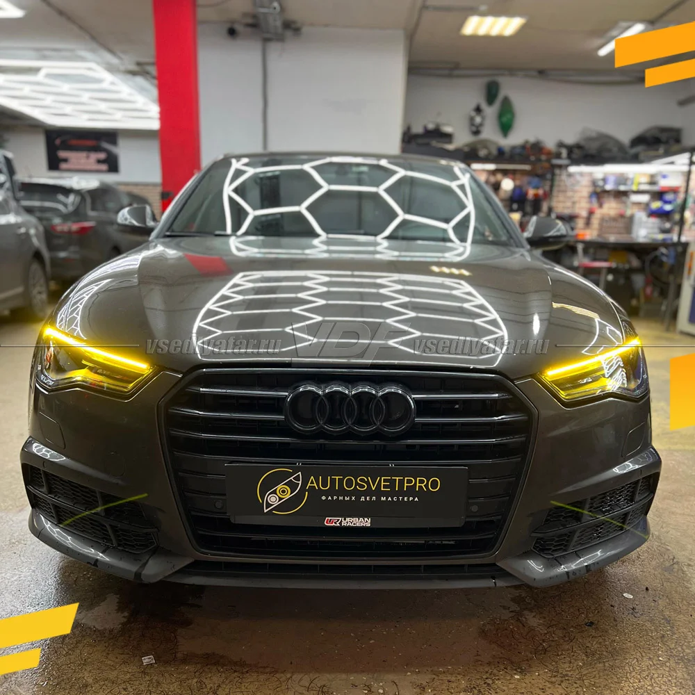 Комплект плат маркера Audi A6 C7 2014-2018 Ксенон VDF-Light Цвет: Лимонный