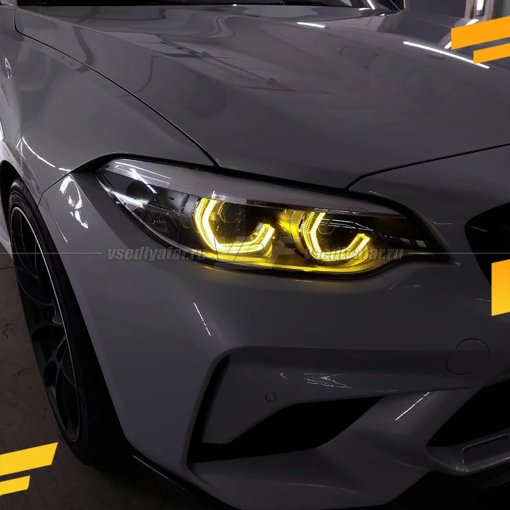 Комплект плат маркера BMW 2 F22-F87 2014-2017 Лимонный