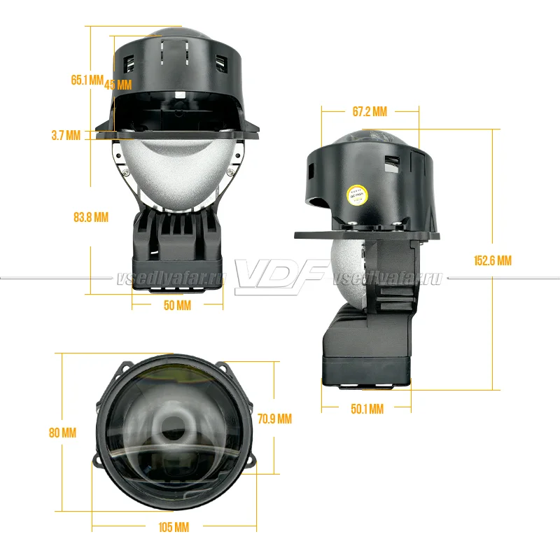Светодиодные линзы Aozoom Dragon Knight К3 3.0 12V 50/60W