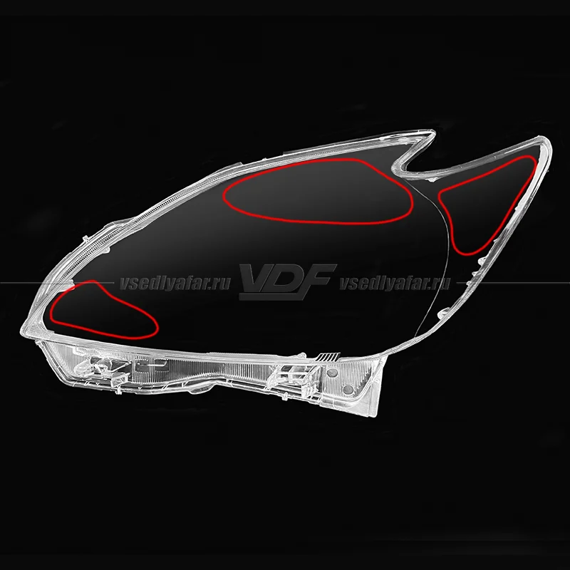 Уцененное стекло для фары Toyota Prius (2012-2016) LED Левое №9