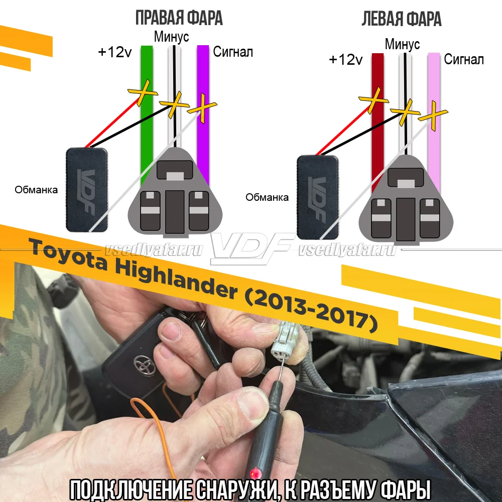Модуль обманки Toyota; Lexus VDF Light для замены штатных Светодиодных модулей