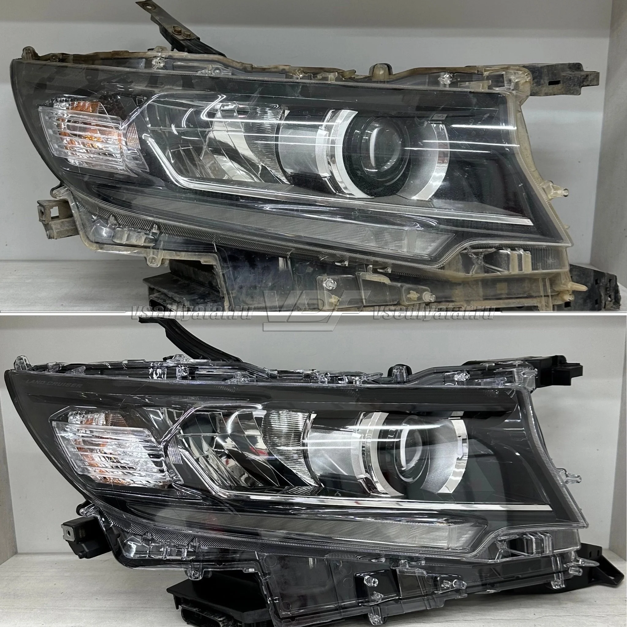Стекло для фары Toyota Land Cruiser Prado 150 (2017-2021) Левое