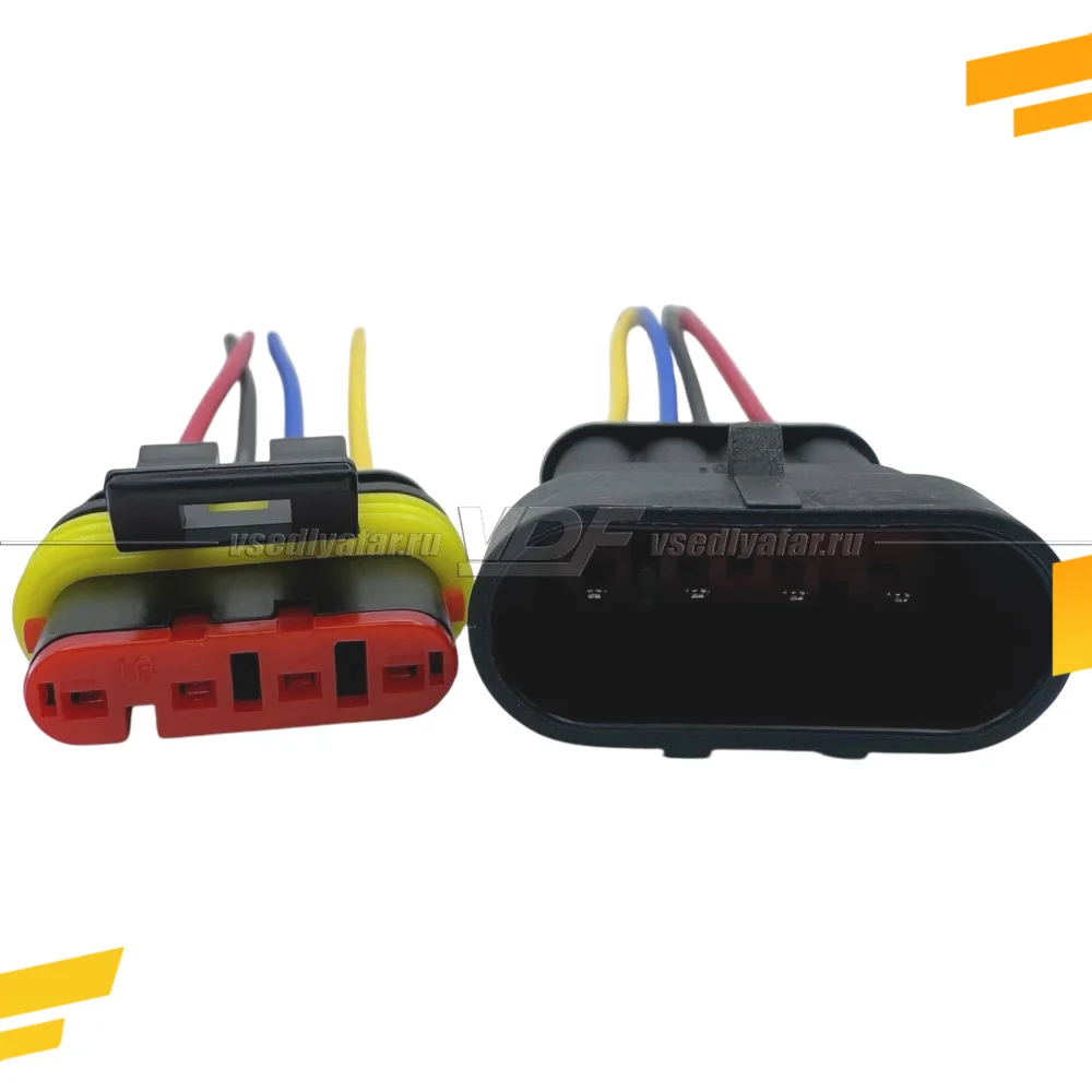 Разъем 4pin AMP SuperSeal 1.5 с проводом