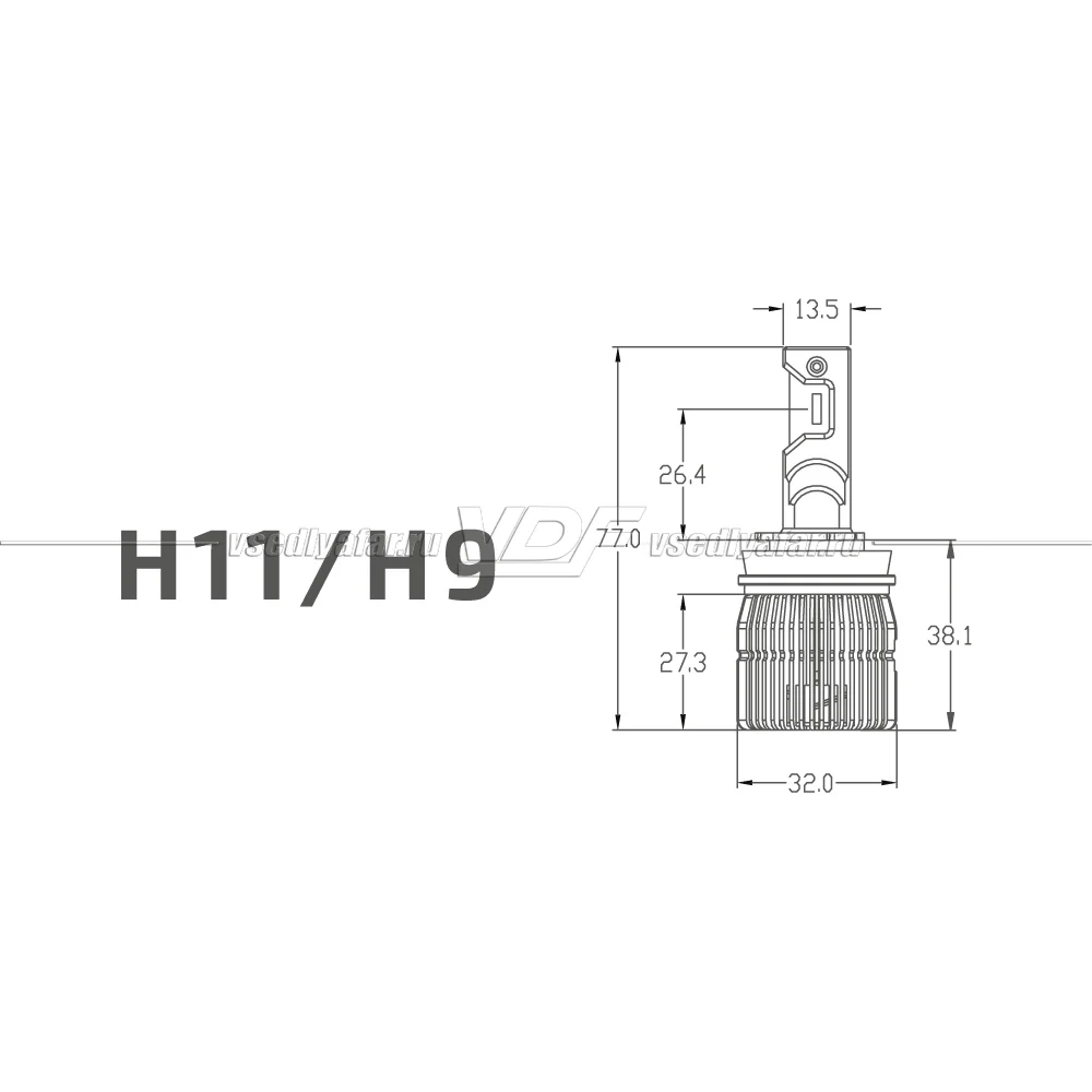 Светодиодные лампы MTF Light Cyber Light Pro H11/H9 6000K 12V, 65W, 2шт, CP011K6