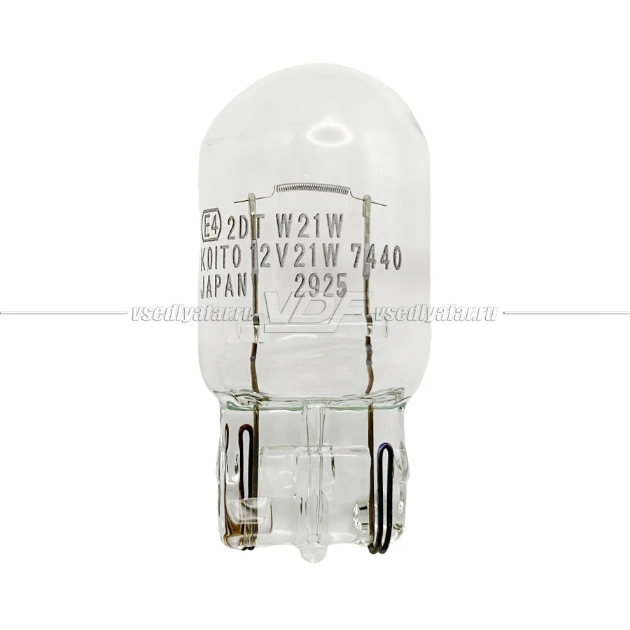 Лампа галогенная Koito W21W 10шт, 12V, 21W, 1881