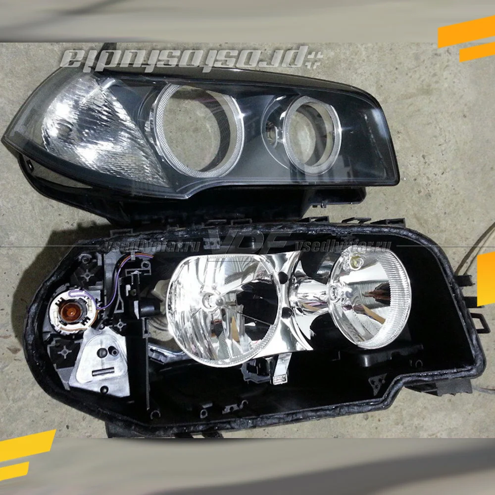 Светодиодные Ангельские глазки BMW X3 E83 2006-2010 Рефлектор Цвет: Белый