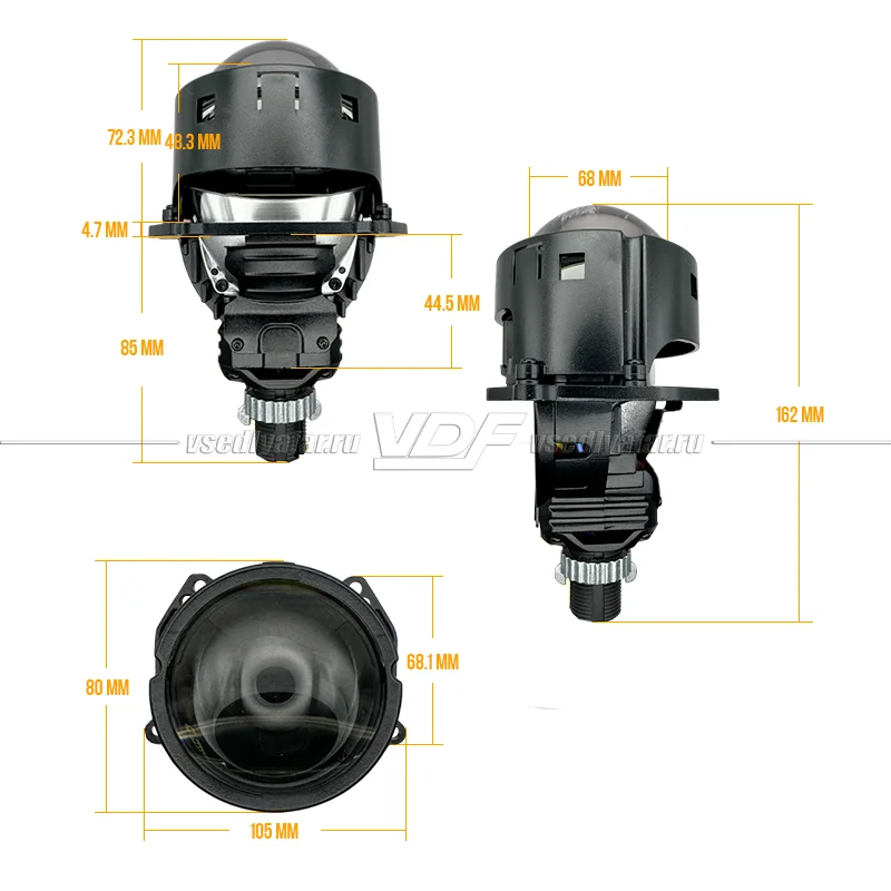 Светодиодные линзы Aozoom A14 Truck 24V 5500K Bi-Led (комплект 2 шт)