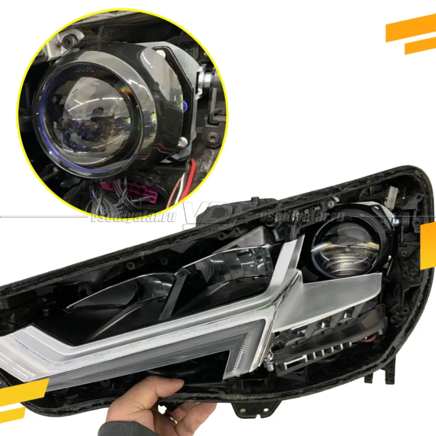Рамки для замены линз в фарах Audi A4 2015-2020 LED Тип 2