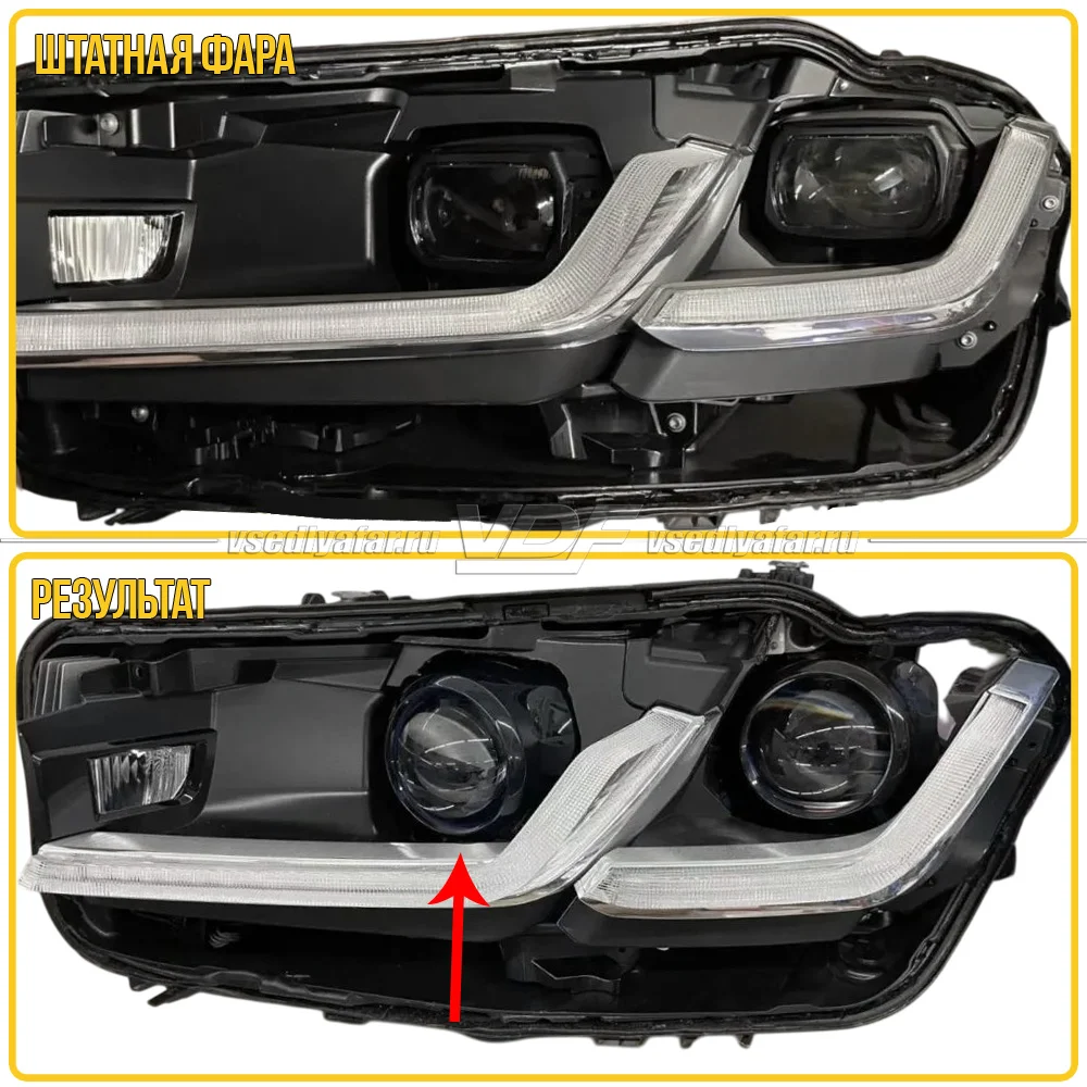 Рамки для замены линз в фарах BMW 5 G30/31 2020-2024 ДС