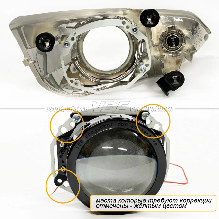 Рамки для замены линз в фарах Ford Focus III 2010-2015