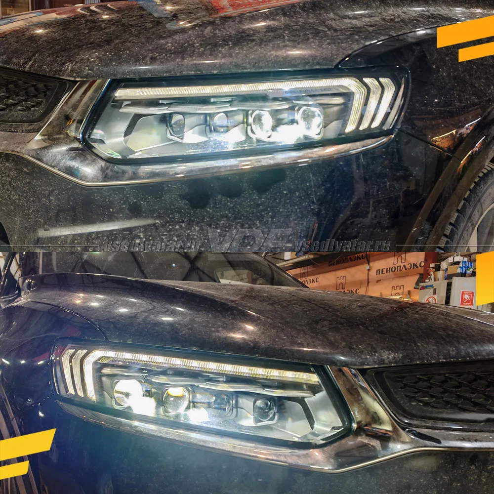 Рамки для установки линз в фары Geely Tugella FY11 2019-2024 Рефлектор Тип 3