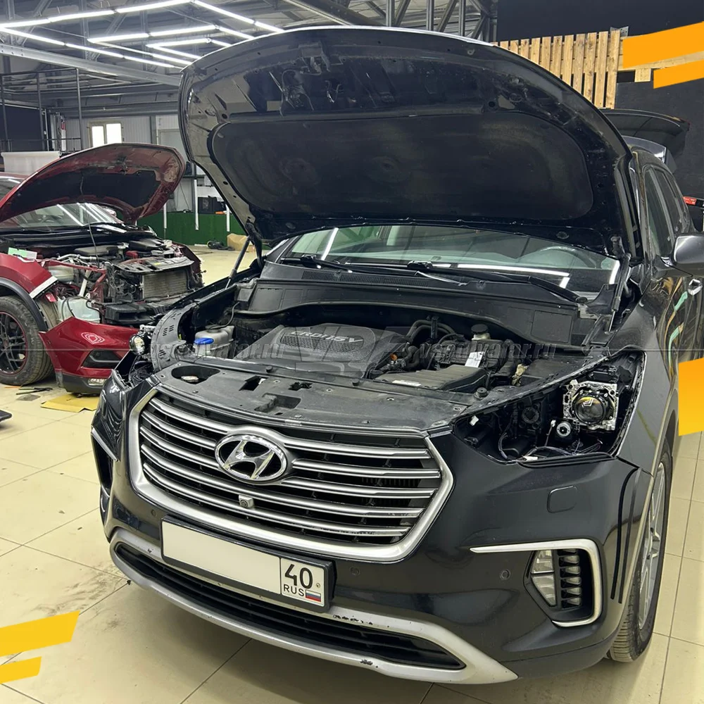 Рамки для замены линз в фарах Hyundai Santa Fe 2015-2019 Ксенон c AFS