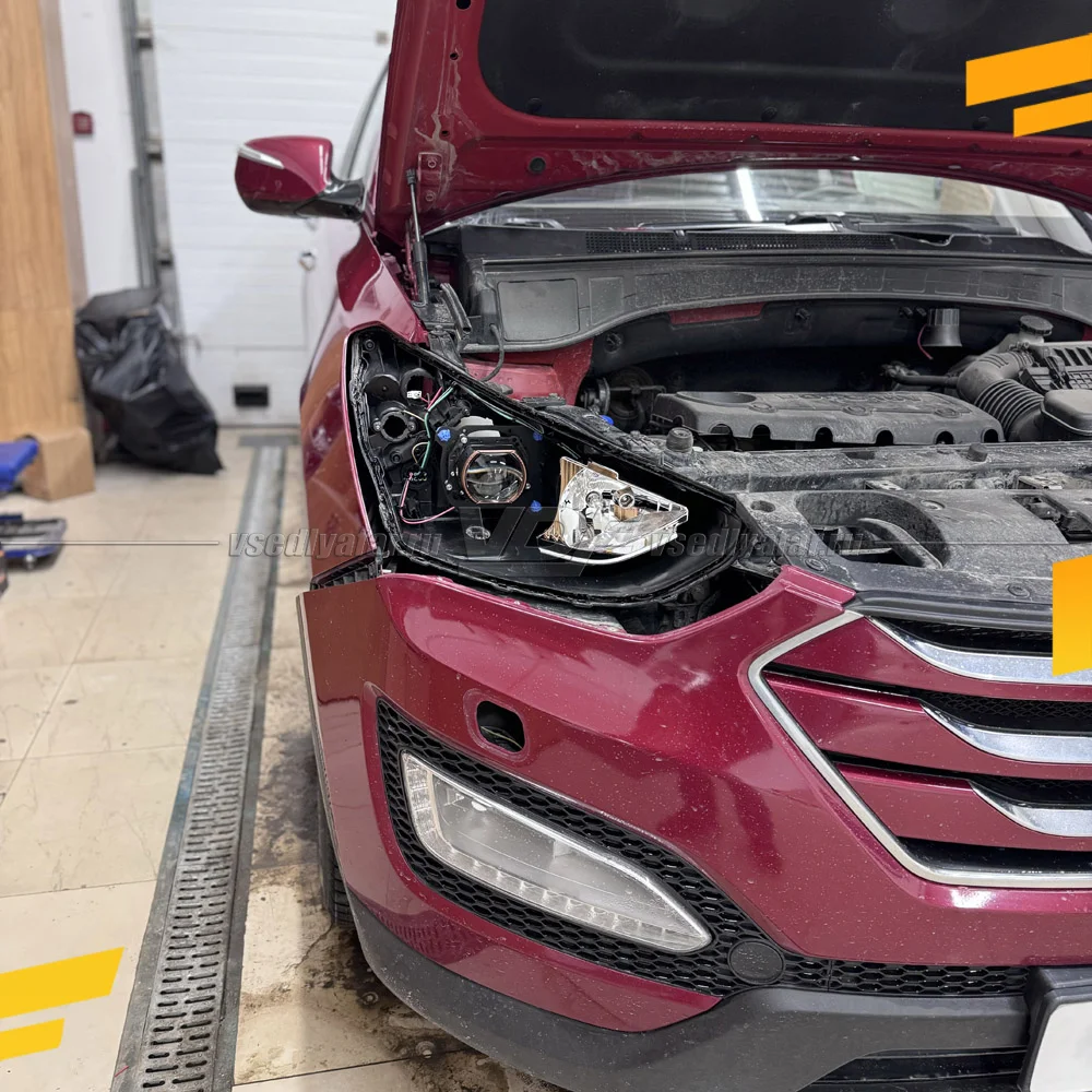 Рамки для замены линз в фарах Hyundai Santa Fe 2012-2016