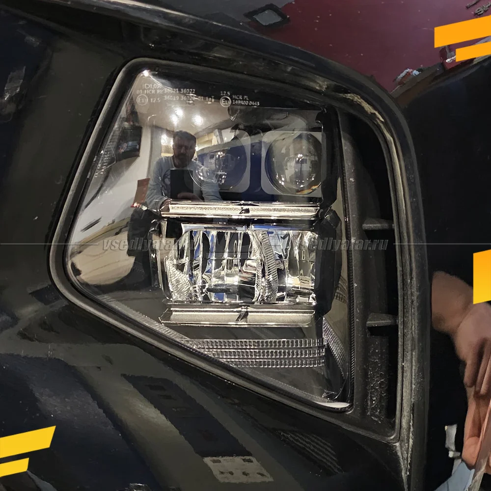 Рамки для установки линз в фары Hyundai Tucson 2020-2023 рефлекторный LED Верх