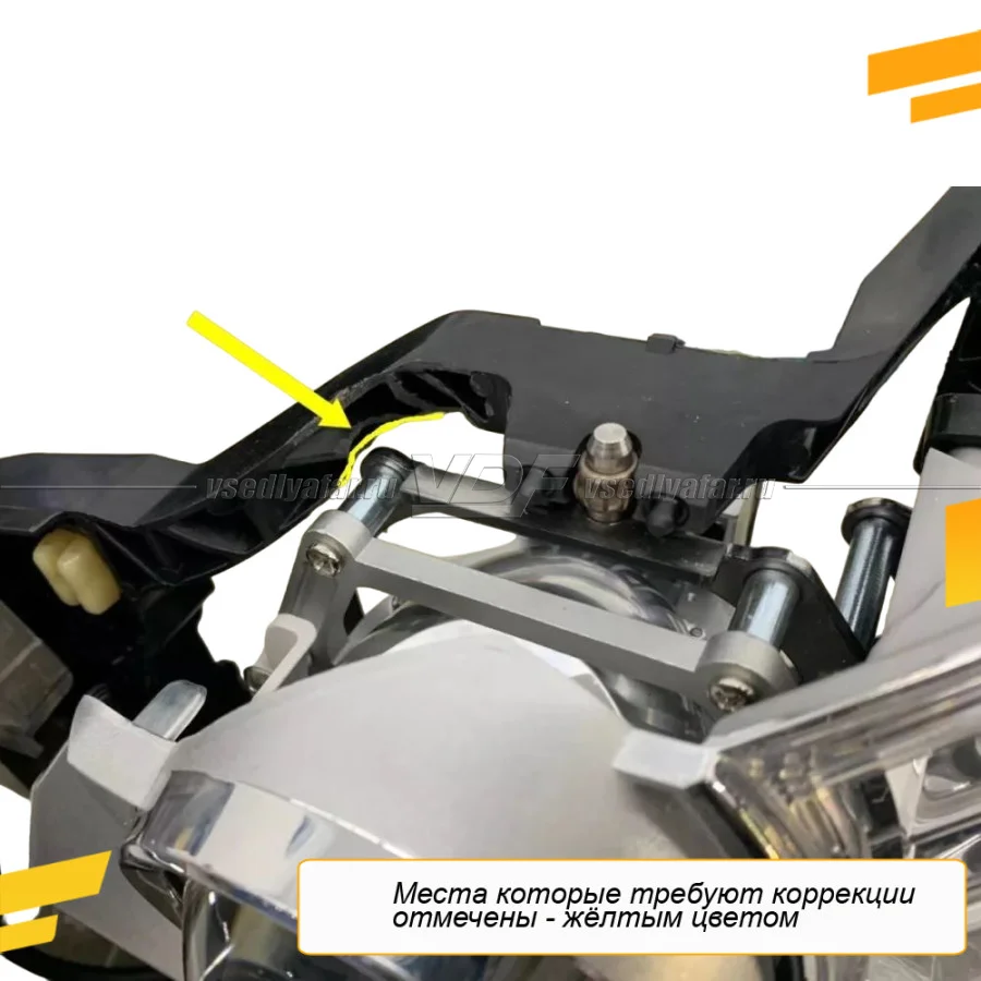 Рамки для замены линз в фарах Infiniti Q50 (2013-2017) LED с AFS + Decoder