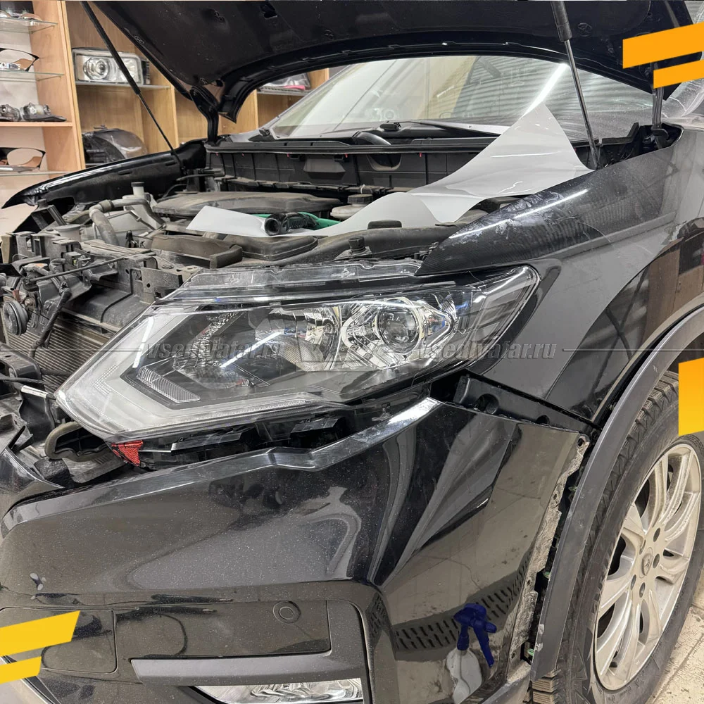 Комплект для установки линз в фары Nissan X-Trail 2013-2017 Хром