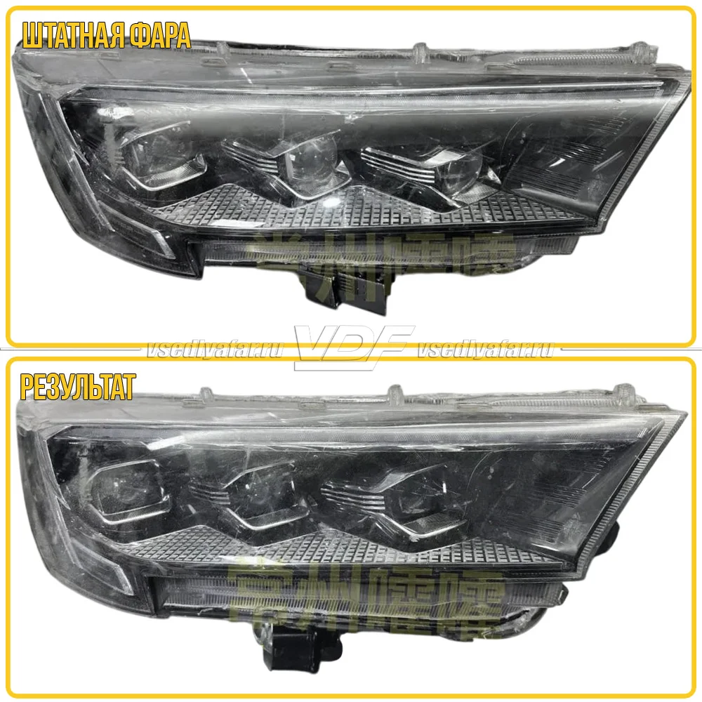 Рамки для замены линз в фарах Jetour X90 Plus 2021-2025 3 Matrix Kit