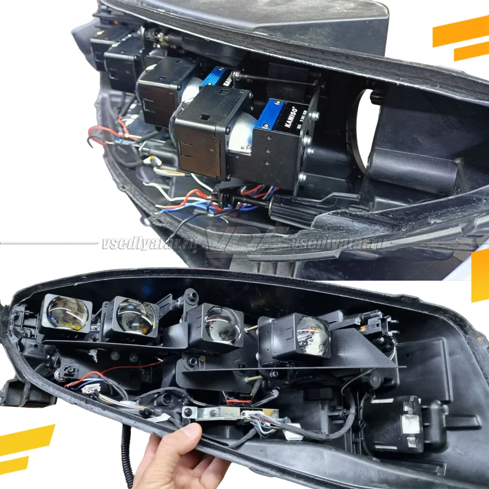 Рамки для установки линз в фары Kia Cadenza K7 2019-2024 рефлекторный LED