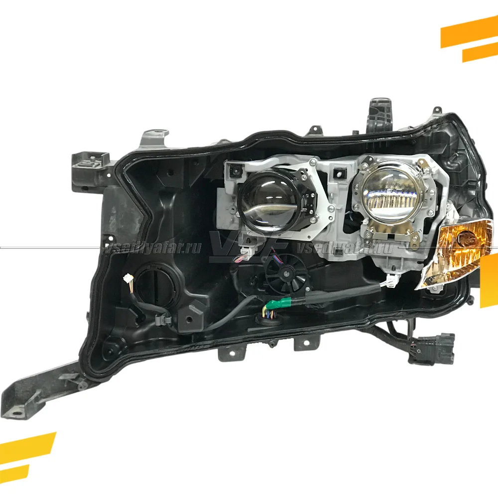 Рамки для замены линз в фарах Toyota Land Cruiser 200 2015-2021 LED ДС