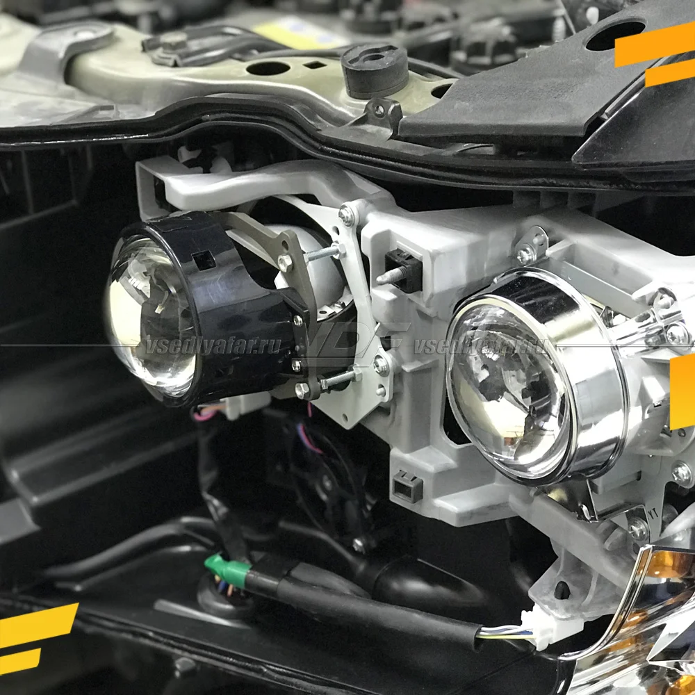 Рамки для замены линз в фарах Toyota Land Cruiser 200 2015-2021 LED ДС