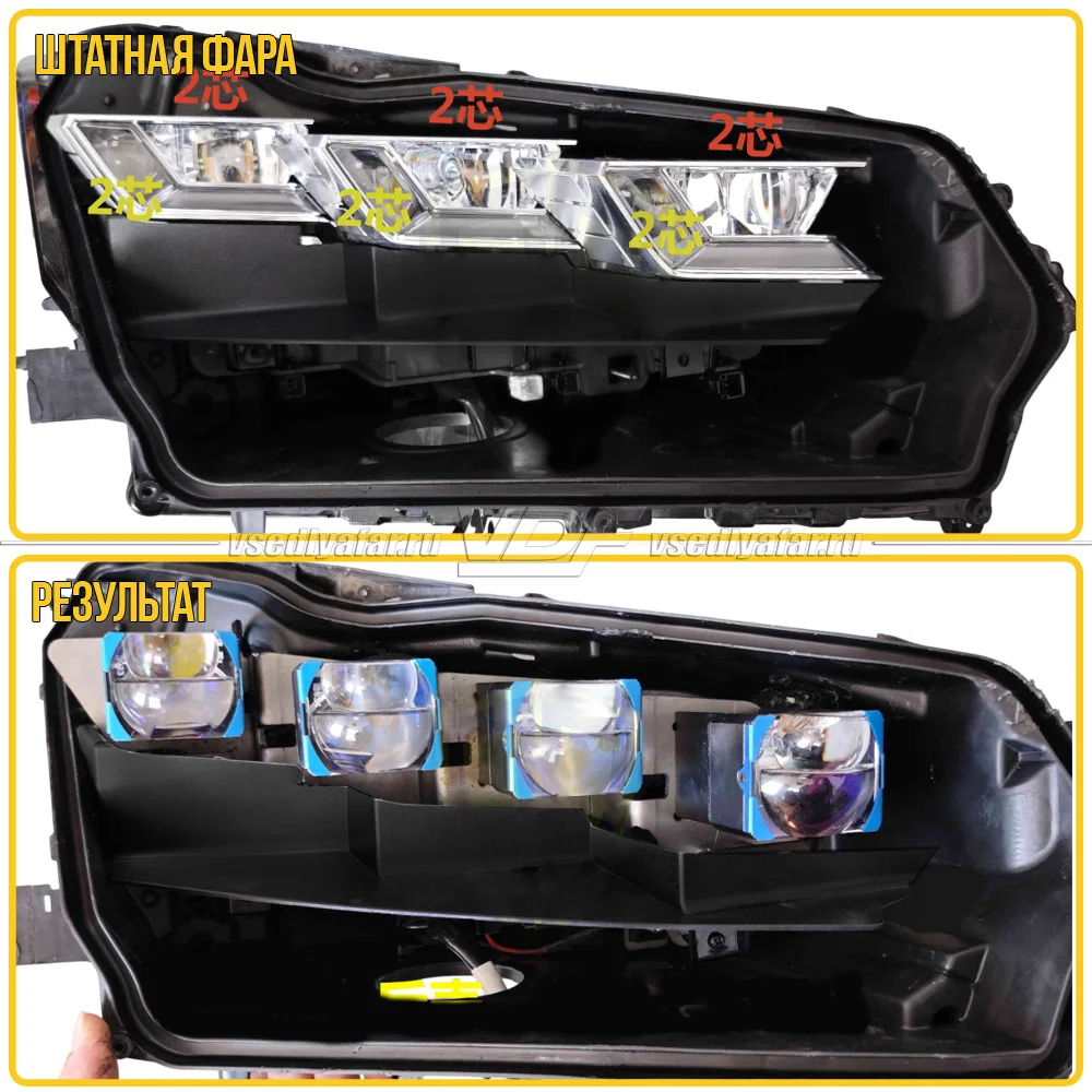 Рамки для замены линз в фарах Lexus NX 2014-2017 4 Matrix Kit
