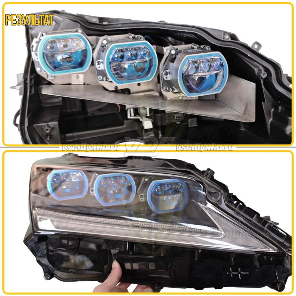 Рамки для замены линз в фарах Lexus RX 2015-2019 LED 3 lenses