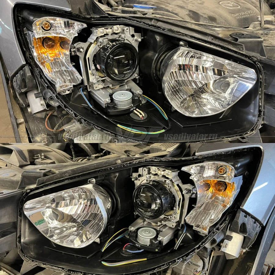 Рамки для замены линз в фарах Mazda CX-5 2011-2015 с AFS