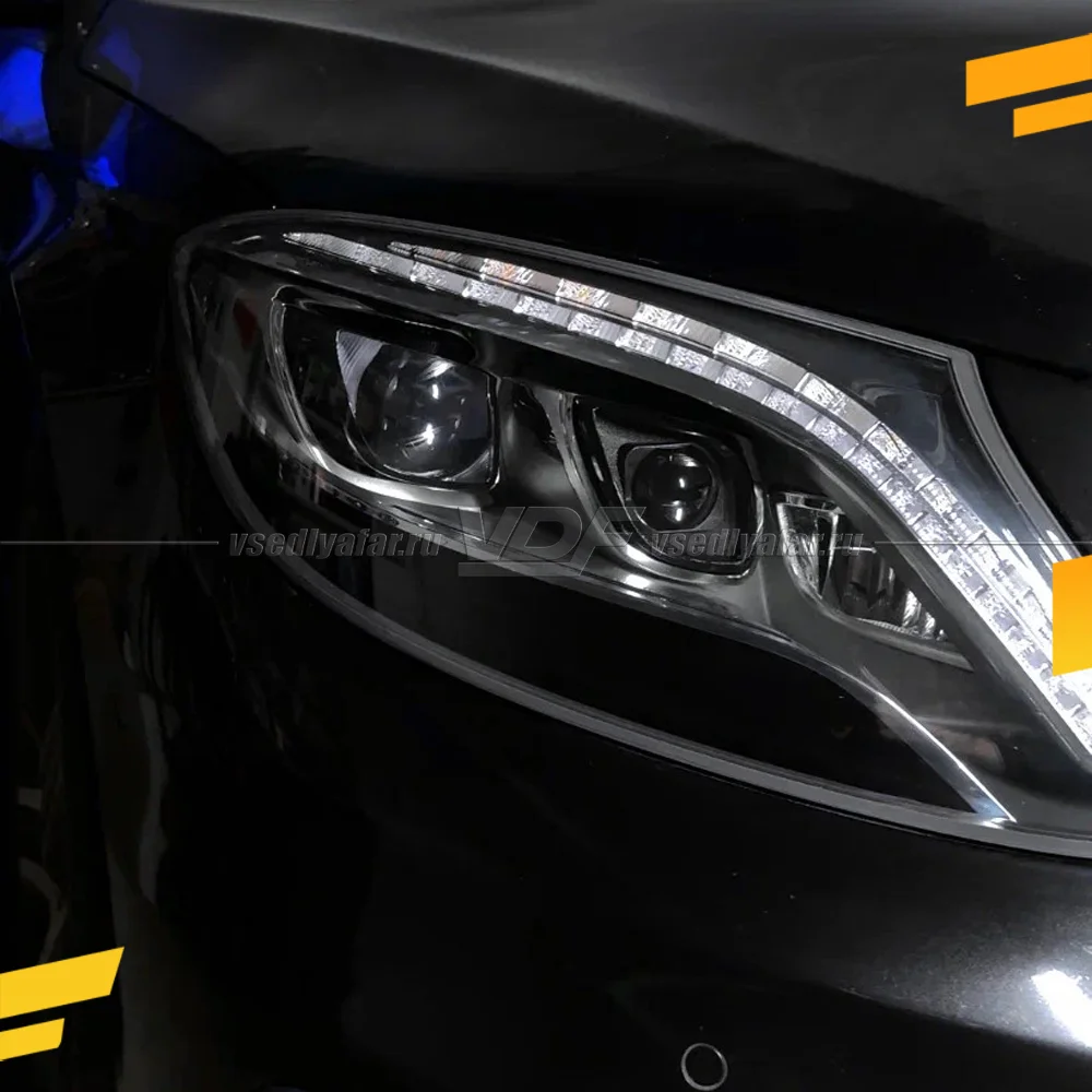 3D Рамки для замены линз в фарах Mercedes S W222 2013-2017 ДС