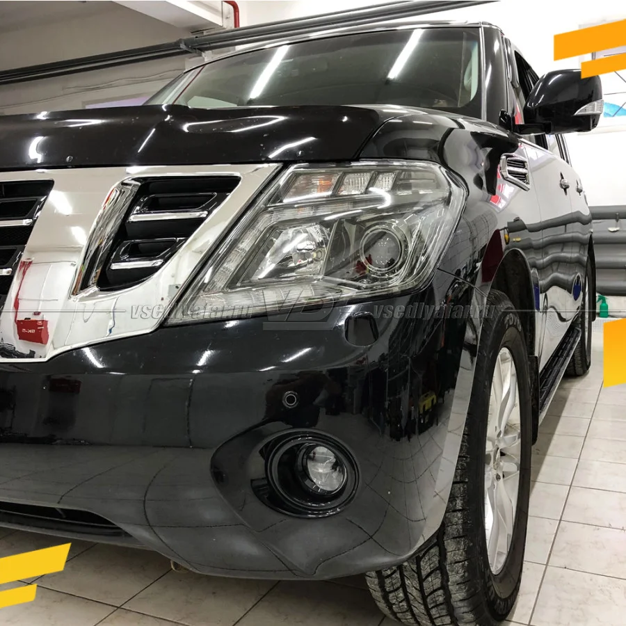 Рамки для замены линз в фарах Nissan Patrol Y62 2014-2019 LED